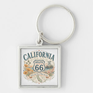 Porte-clés California Route 66 Golden Coast Souvenir