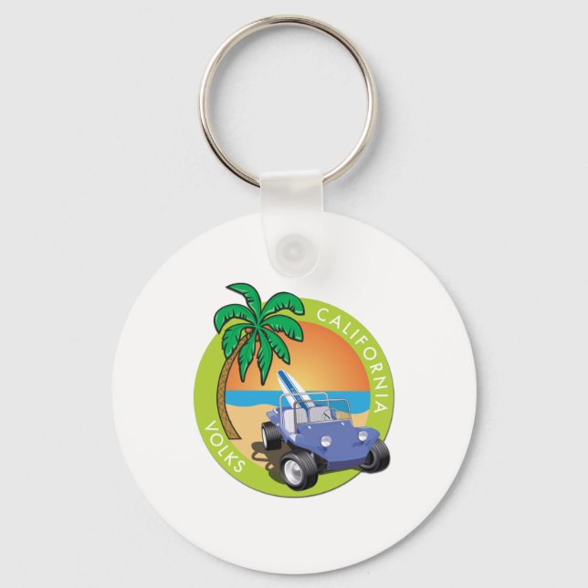 Porte-clés California Volks Dune Buggy avec Palms (Recto)