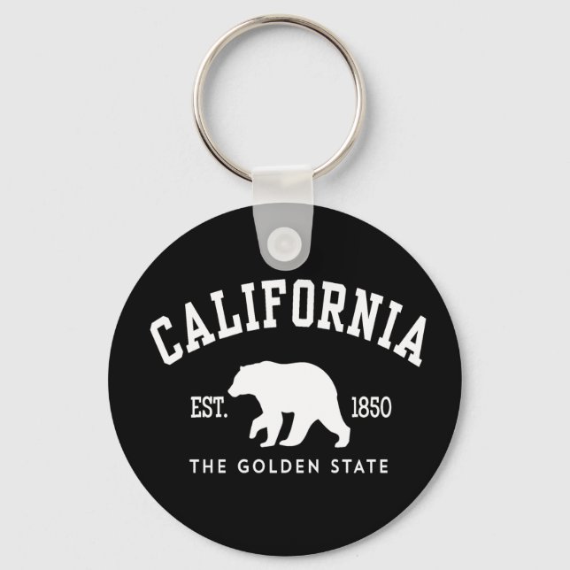 Porte-clés Californie CA Ours (Recto)
