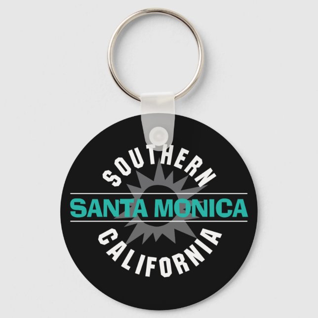 Porte-clés Californie du Sud - Père Noël Monica (Recto)