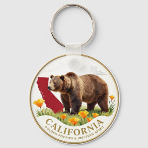 Porte-clés Californie Golden State 🐻 ✦