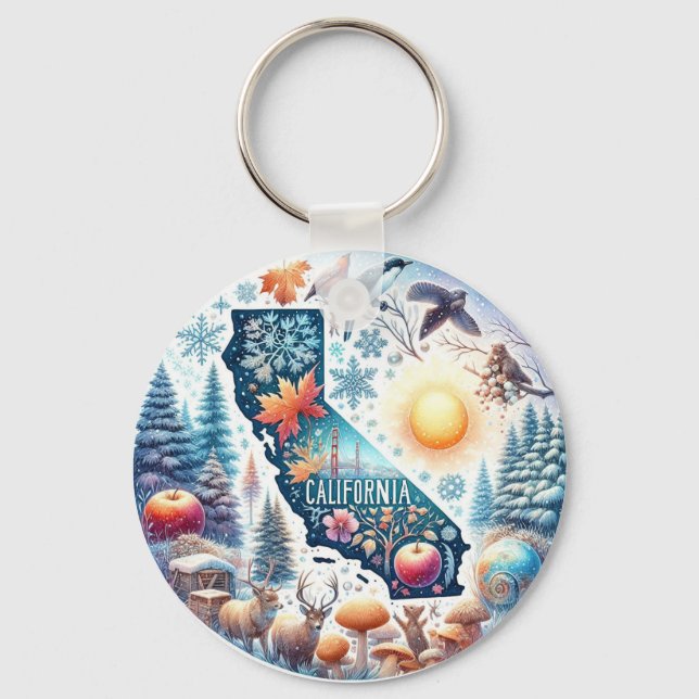Porte-clés Californie - hiver (Recto)