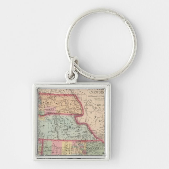 Porte-clés Californie, Territoires de l'Oregon, Washington (Devant)