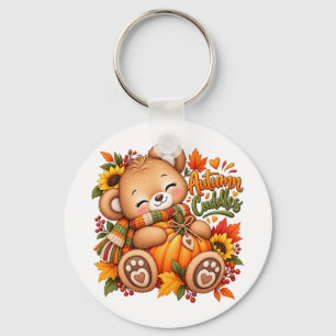 Porte-clés Câlins d'automne Ours en peluche Citrouille Bébé &