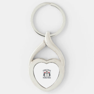 Porte-clés Calins de Noël Hérisson Mignon Design de Vacances