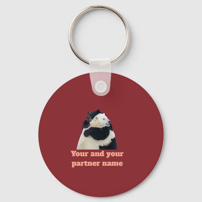 Porte-clés Câlins d'ours (Personnalisable) (Recto)