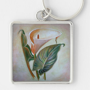 Porte-clés Calla Lily Beau Art Botanique