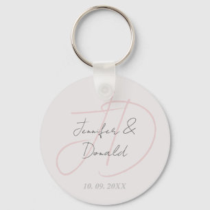 Porte-clés Calligraphie classique tendance monogramme
