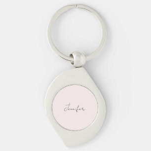 Porte-clés Calligraphie Élégant Couleur Pastel Simple Nom