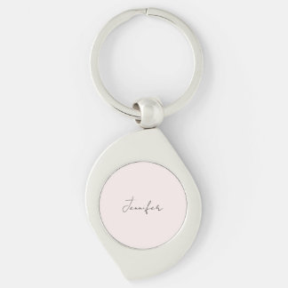 Porte-clés Calligraphie Élégant Couleur Pastel Simple Nom