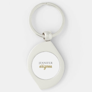 Porte-clés Calligraphie Élégant Simple Ajouter Votre Nom