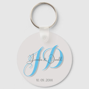 Porte-clés Calligraphie tendance monogramme de script classiq