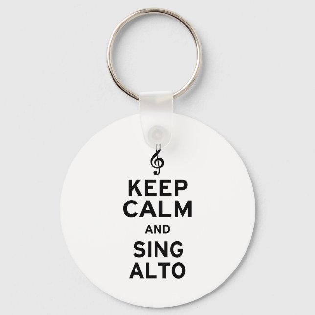 Porte-clés Calme et chante Alto (Recto)