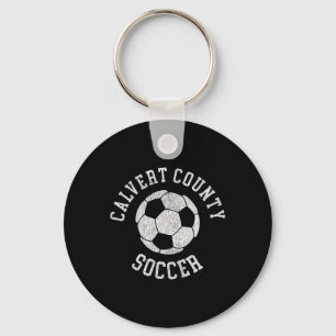 Porte-clés Calvert County Soccer Rétro Détresse 90's Vintag