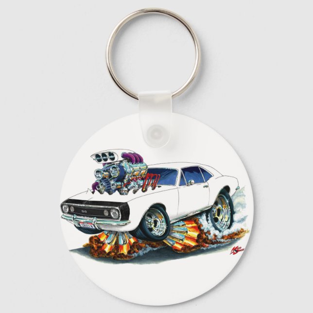 Porte-clés Camaro SS noir blanc 1967 (Recto)