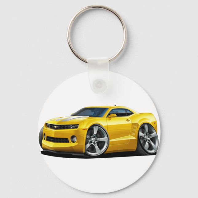 Porte-clés Camaro Yellow-White 2010-12 (Recto)