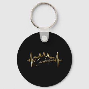 Porte-clés Cambodge Skyline Heartbeat Siem Raep I Love Angkor