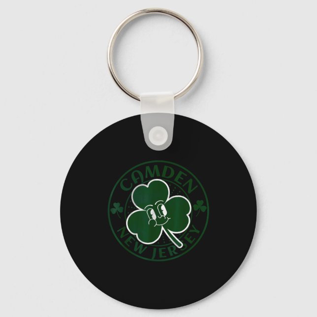 Porte-clés Camden New Jersey Irish Shamrock Nj Retro Souvenir (Recto)