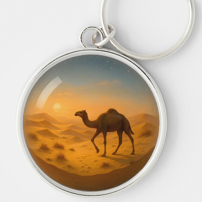 Porte-clés Camel du désert dans la sphère de verre Porte - cl (Devant)