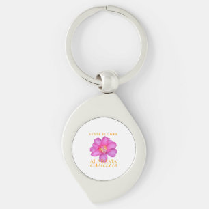 Porte-clés Camélia Sasanqua Fleur du Territoire de l'Alabama