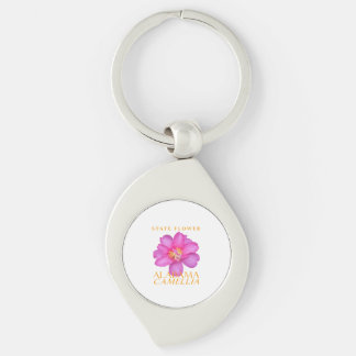 Porte-clés Camélia Sasanqua Fleur du Territoire de l'Alabama