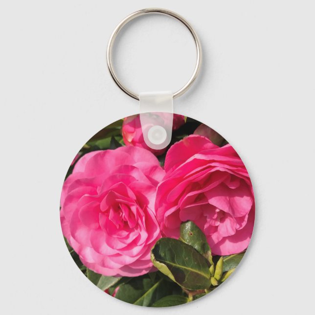 Porte-clés Camellia rose (Recto)