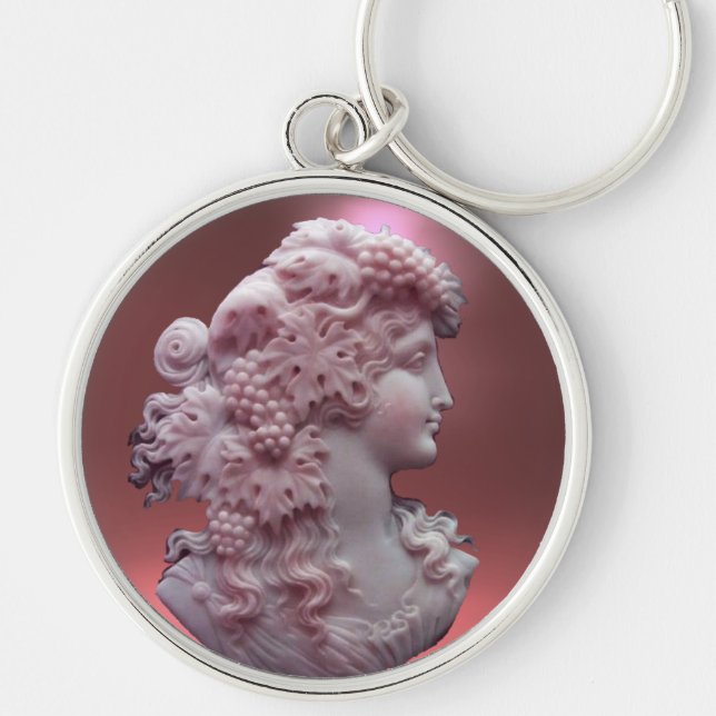 PORTE-CLÉS CAMEO ANTIQUE, DAME AUX RAISONS ET AUX GRAPEVINES (Devant)