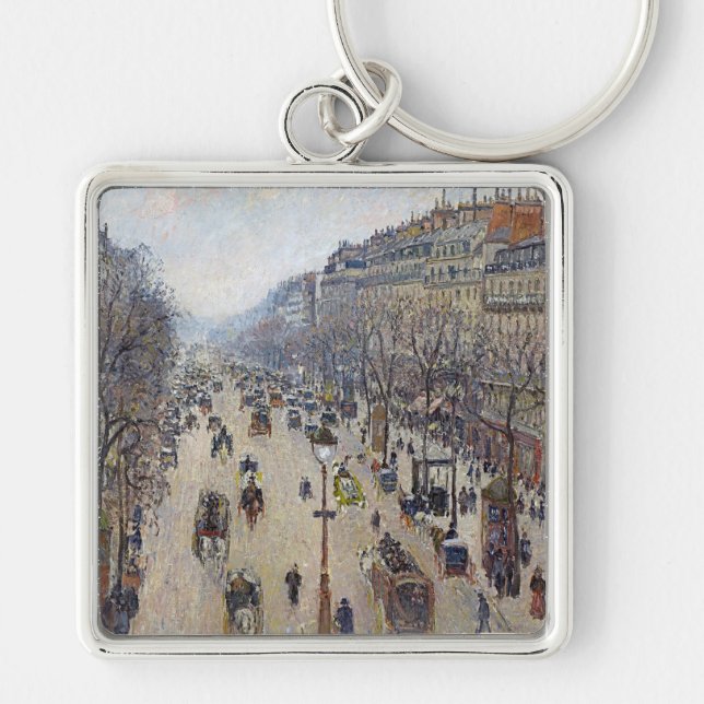 Porte-clés Camille Pissarro - Boulevard Montmartre, matin (Devant)