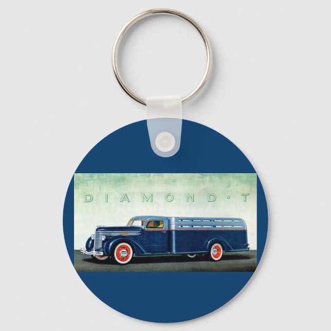 Porte-clés Camion bleu Diamond T 1937 (Recto)