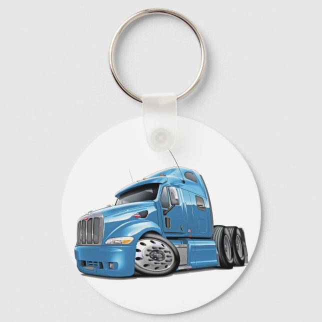 Porte-clés Camion bleu Peterbilt (Recto)