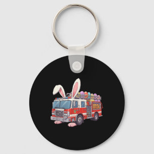 Porte-clés Camion Bunny Pâques Jour de Pâques Pompiers Garçon