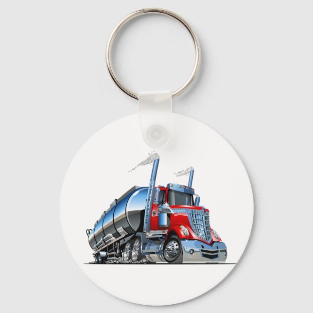 Porte-clés Camion-citerne de carburant de dessin animé (Recto)