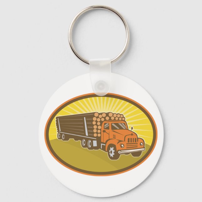 Porte-clés Camion de bois (Recto)