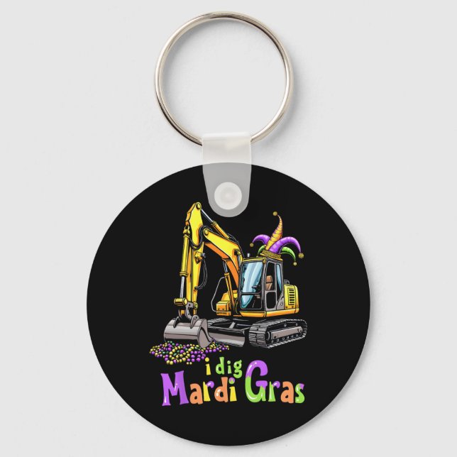 Porte-clés Camion de construction Mardi Gras Véhicule mignon  (Recto)