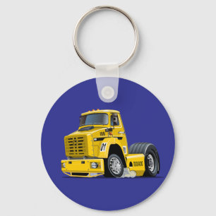 Porte-clés camion de course de dessin animé