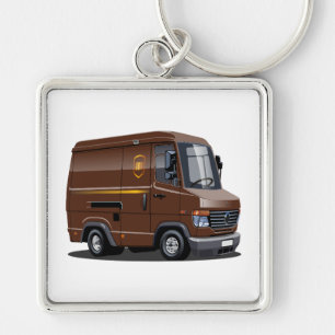 Porte-clés Camion de livraison de dessin