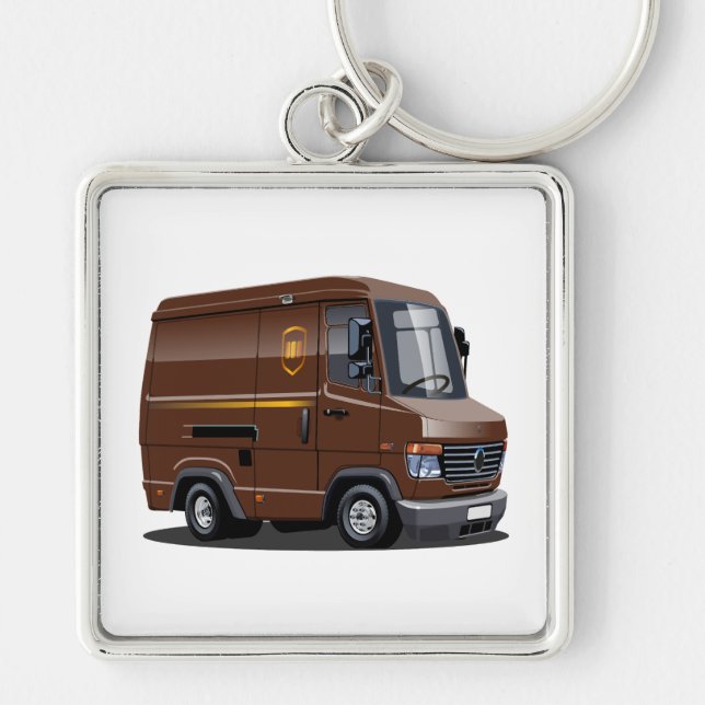 Porte-clés Camion de livraison de dessin (Devant)
