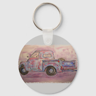 Porte-clés camion de patine bleue antique