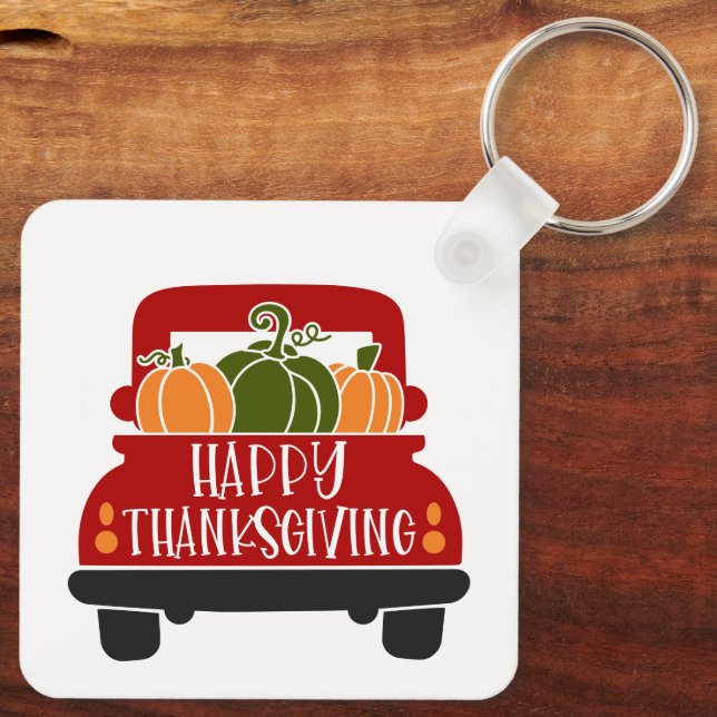 Porte-clés Camion de Thanksgiving (Verso)