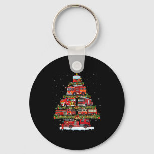 Porte-clés Camion d'incendie Xmas lumières Pompier Camion d'i