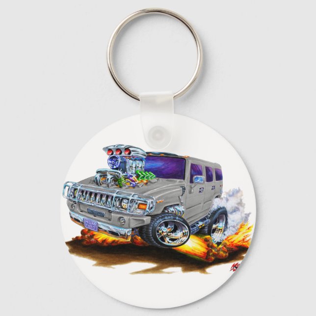 Porte-clés Camion Hummer H2 gris (Recto)