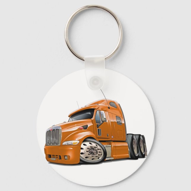 Porte-clés Camion Peterbilt Orange (Recto)