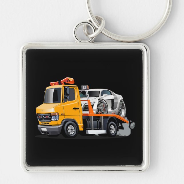 Porte-clés Camion remorque de dessin (Devant)