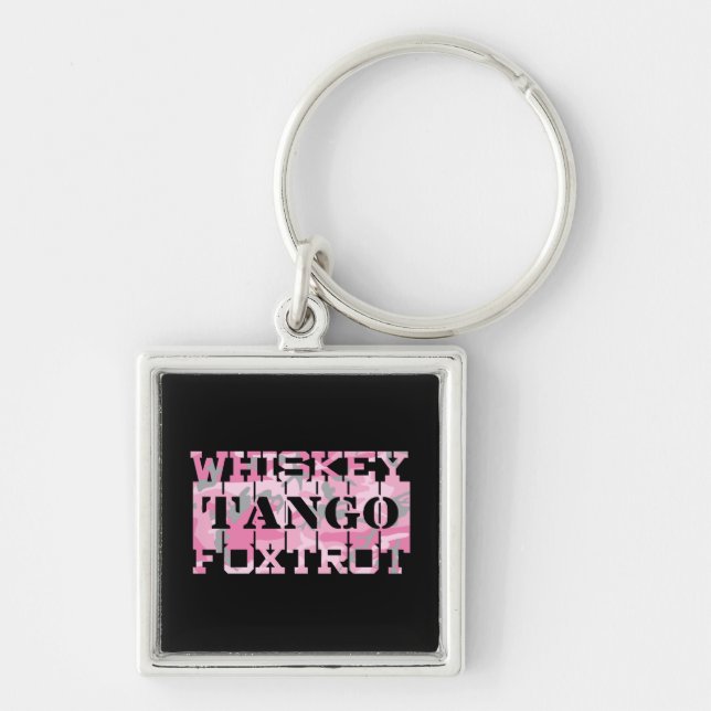 Porte-clés Camion rose Foxtrot Tango Whiskey Militaire (Devant)
