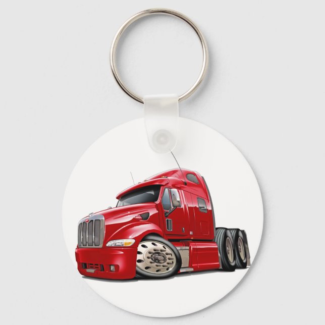 Porte-clés Camion rouge Peterbilt (Recto)