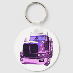 Porte-clés Camion semi-violet