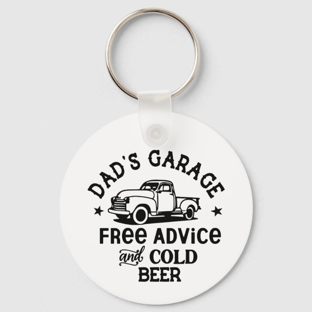 Porte-clés Camionnette Conseils Gratuits Bière Froide du Gara (Recto)