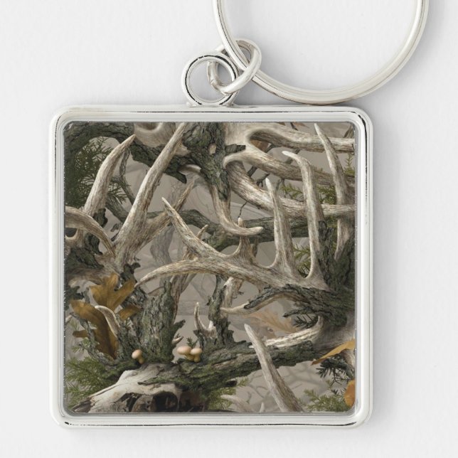 Porte-clés Camo de crâne de cerfs communs de région (Devant)