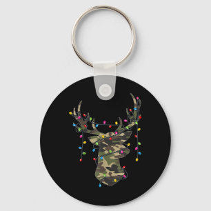 Porte-clés Camo de Noël de vacances Chasse Renne Cerf Xmas 