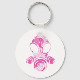 Porte-clés camo de rose de masque de gaz
